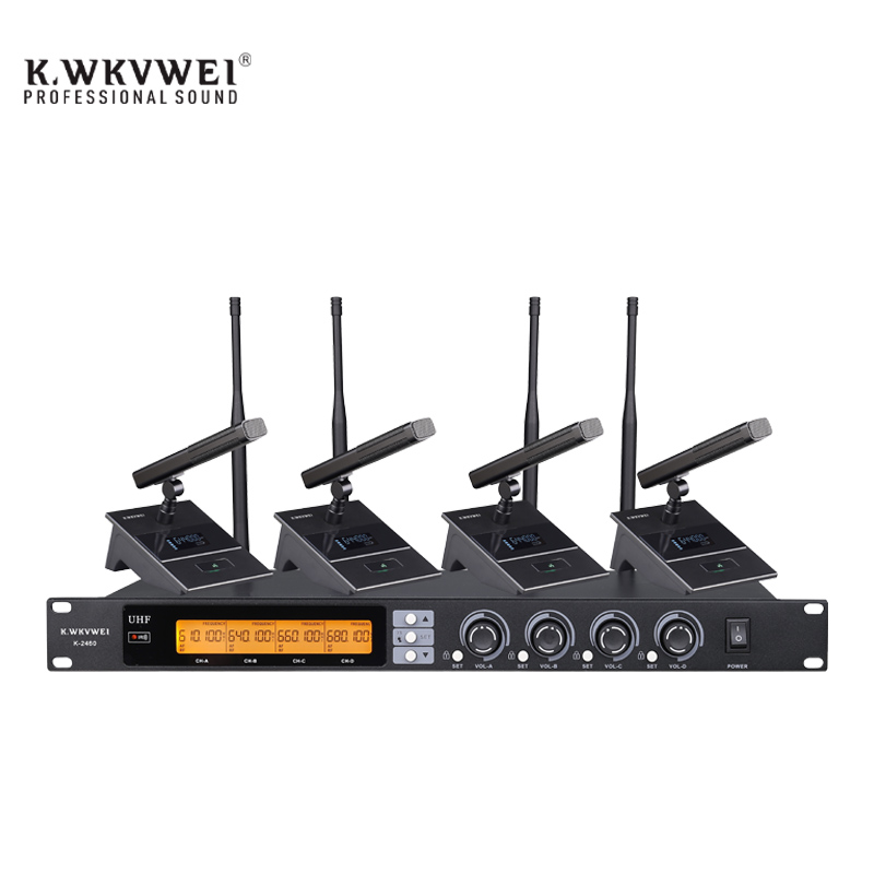 K-2460F（一拖四无线方杆会议话筒）